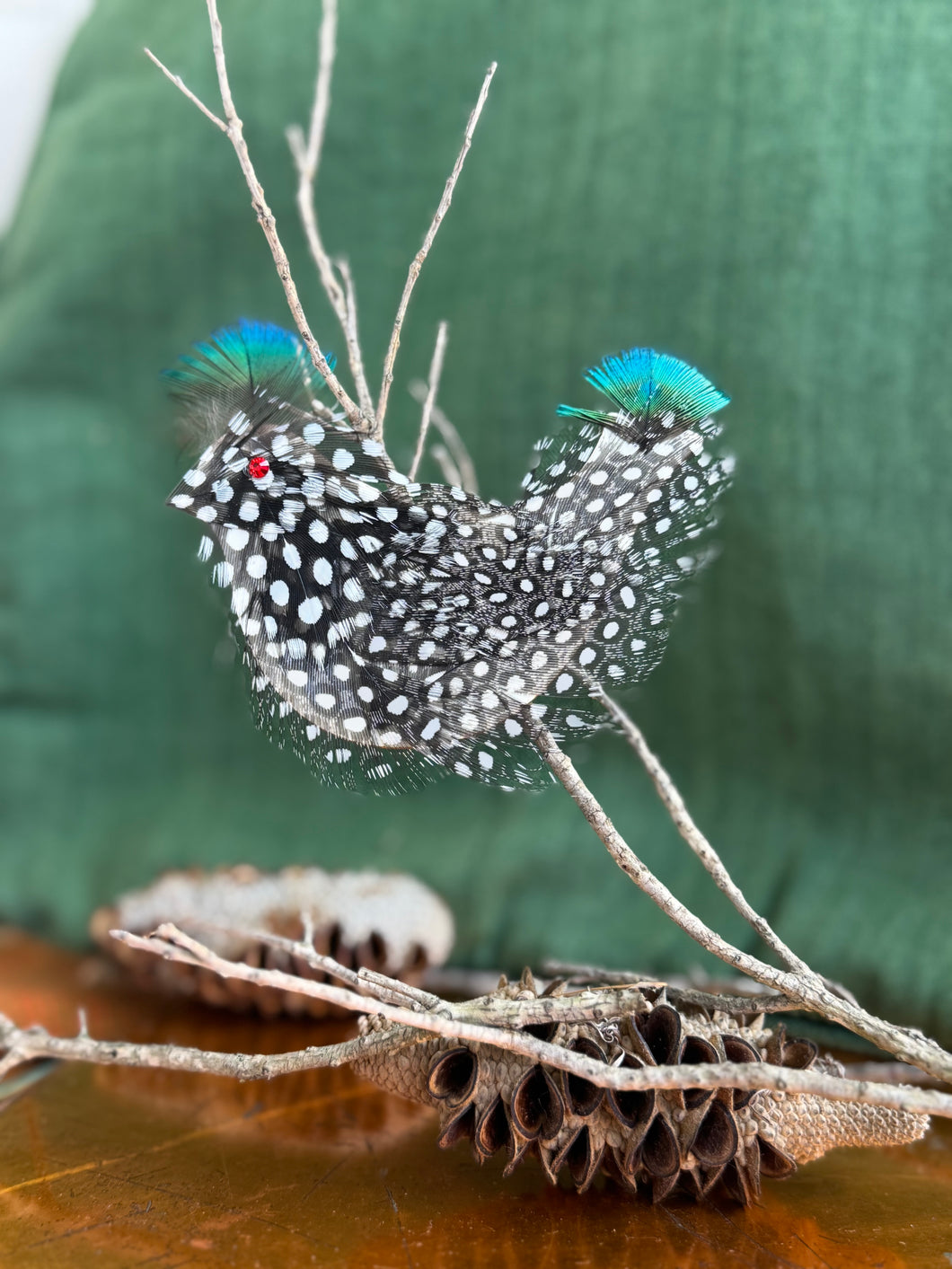 Featherdale Christmas Ornaments - Decorative Guinea Bird
