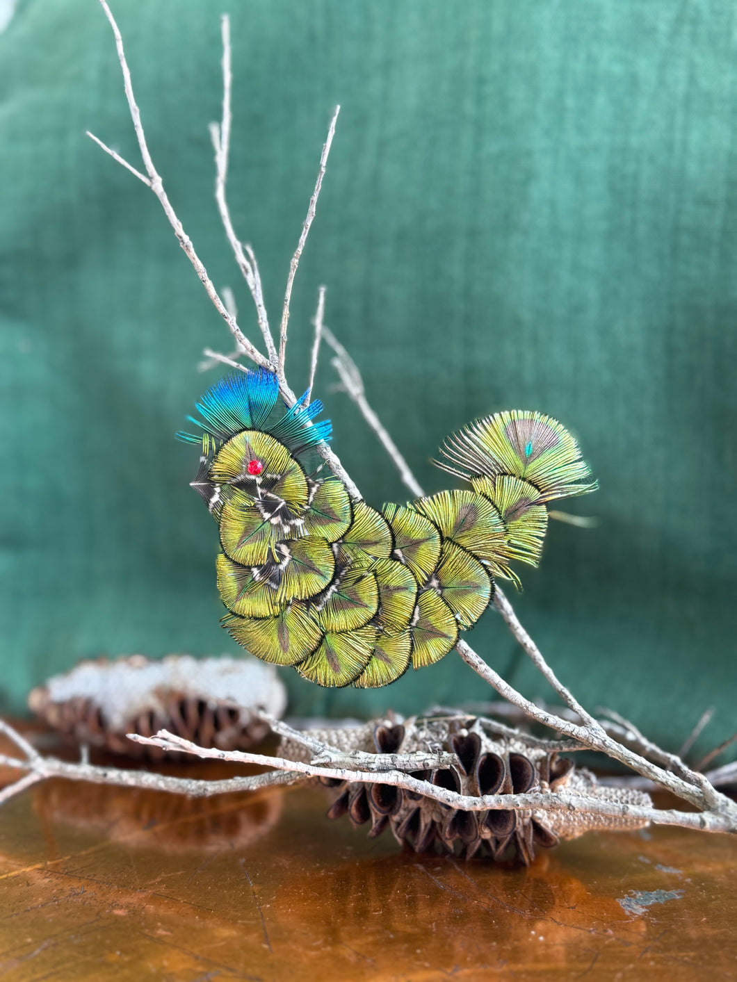 Featherdale Christmas Ornaments - Decorative Pea Bird