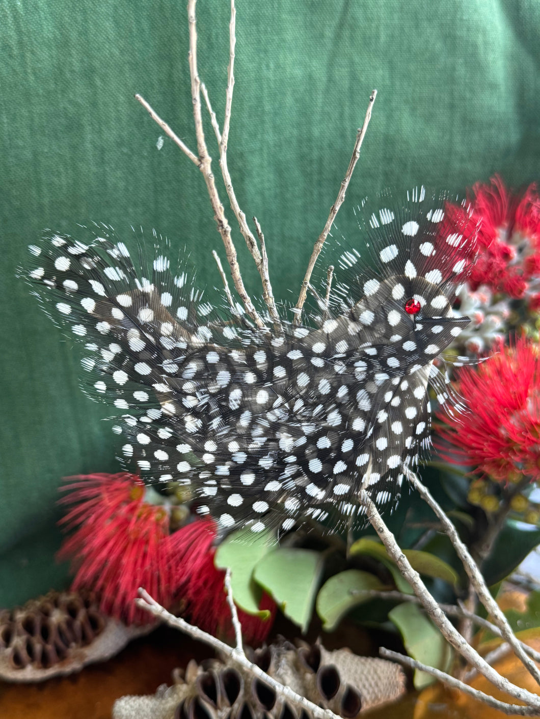 Featherdale Christmas Ornaments - Decorative Guinea Bird