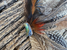 Load image into Gallery viewer, Australian Sunrise Emu Hat Brooch with Australian Opal
