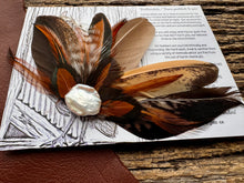 Load image into Gallery viewer, Australian Sunrise Hat Brooch with giant freshwater pearl
