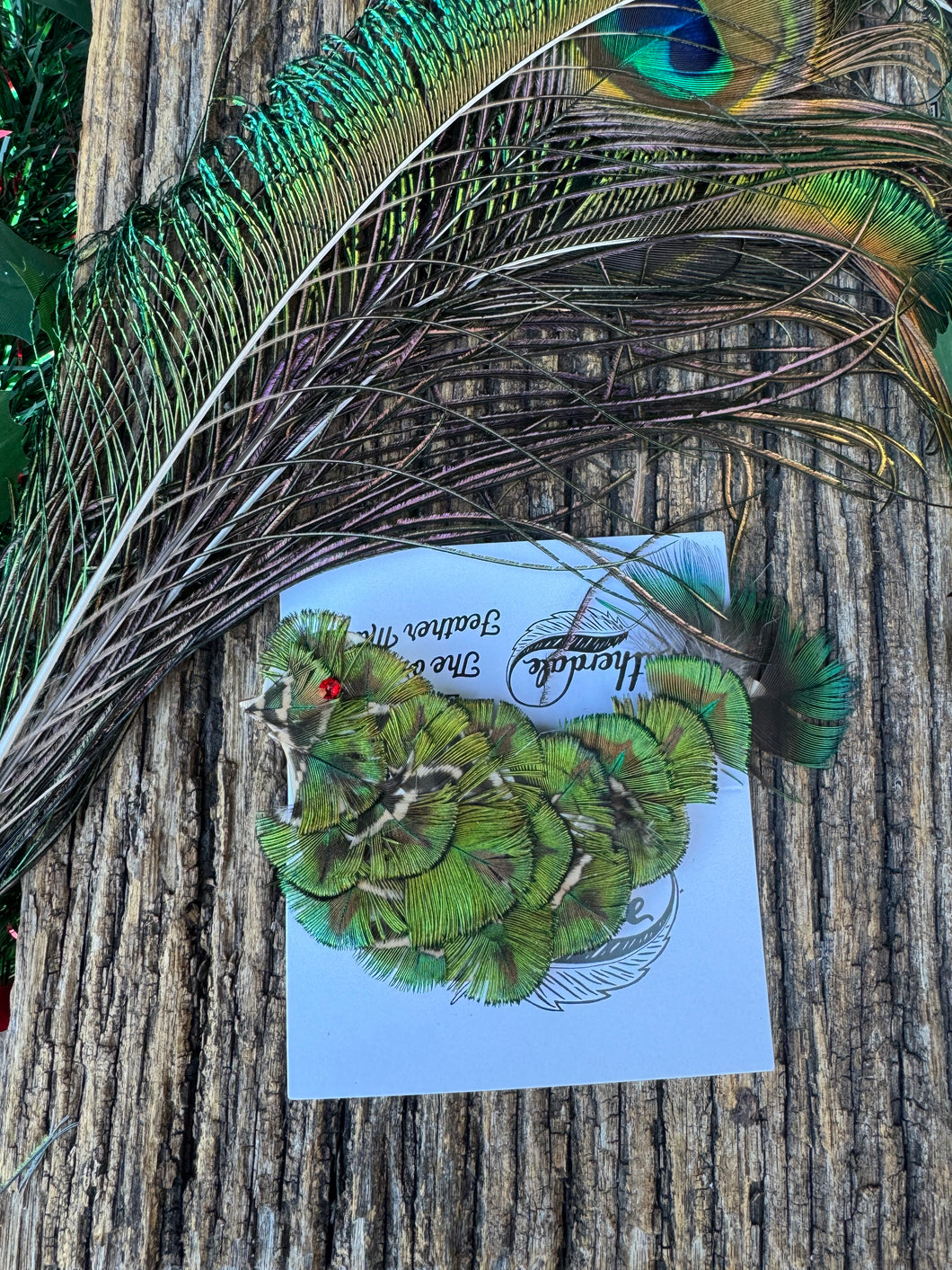 Featherdale Christmas Ornaments - Decorative Pea Bird